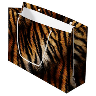 Orange Black Tiger Rand Animal Print