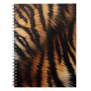 Orange Black Tiger Rand Animal Print Anteckningsbok