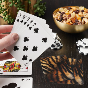 Orange Black Tiger Rand Animal Print Casinokort