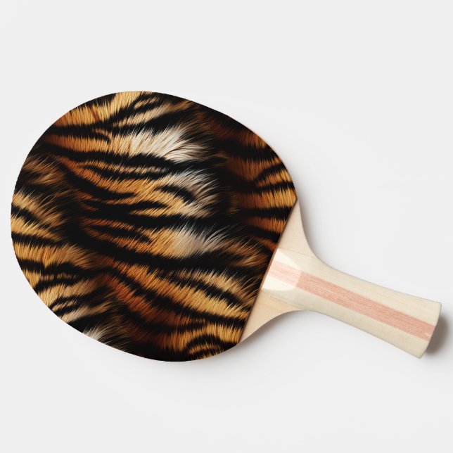 Orange Black Tiger Rand Animal Print Pingisracket (Sidan)
