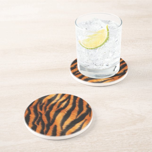 Orange Black Tiger Rand Underlägg (Sidan)