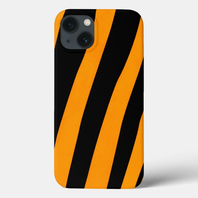 Orange Black Tiger Skin inspirerade Rand Mönster (Baksida)