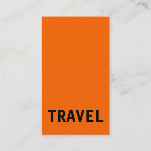 Orange Black Travel Agent Affärskort Visitkort