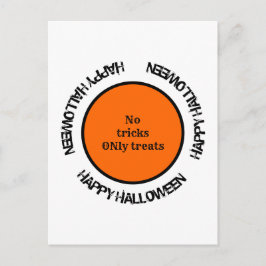 Orange Black Typography Modern Happy halloween Vykort