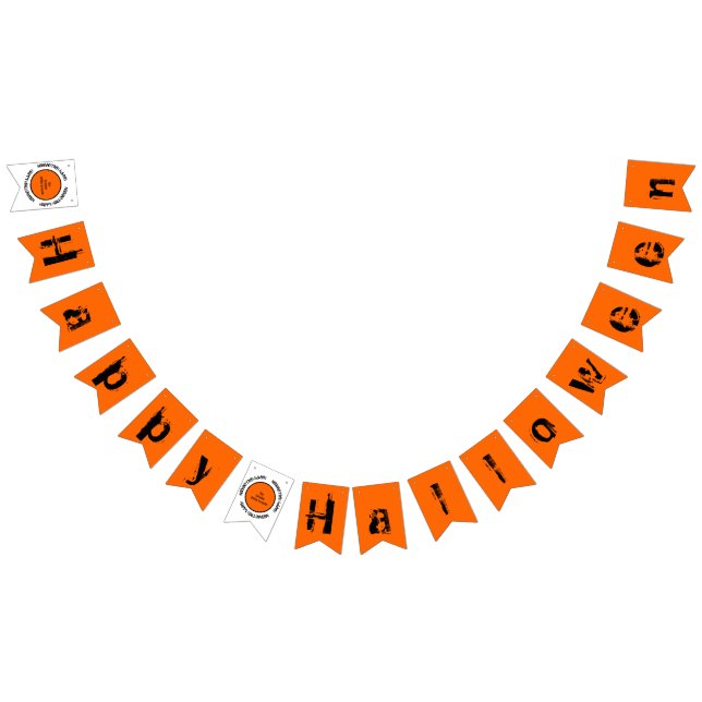 Orange Black Typography Scary Happy halloween Vimplar (Alla)