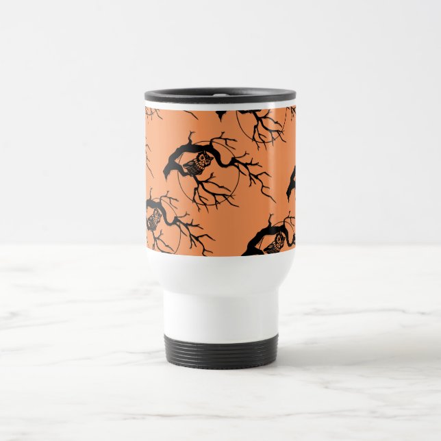 Orange & Black Uggla Theme Halloween Mugg (Center)
