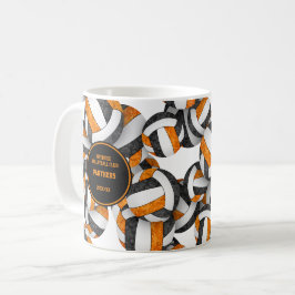 orange Black volleyball Team färg namn Kaffemugg
