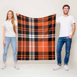 Orange Black White Buffalo Play Rustic Farmhouse Fleecefilt