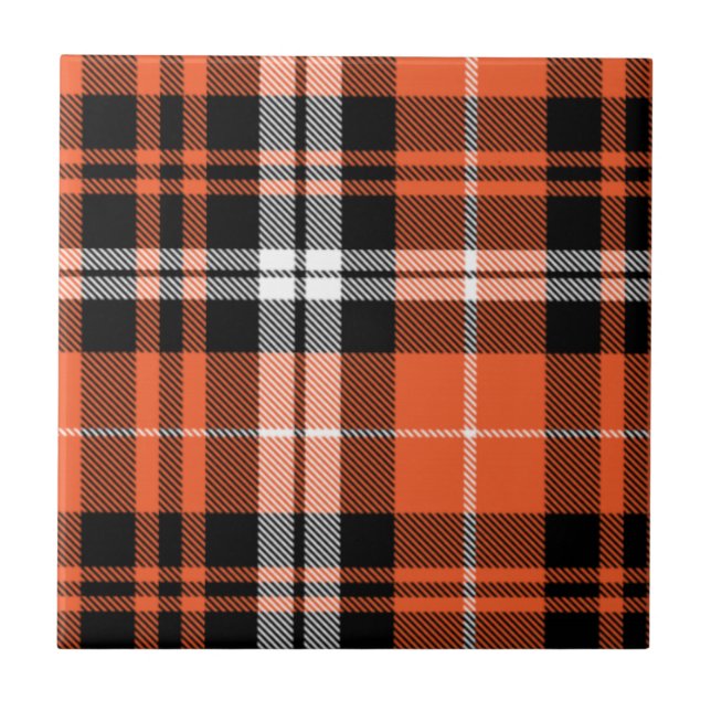 Orange Black White Buffalo Play Rustic Farmhouse Kakelplatta (Framsidan)