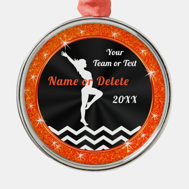 Orange Black White, Gymnastics jul Ornament (Framsidan)