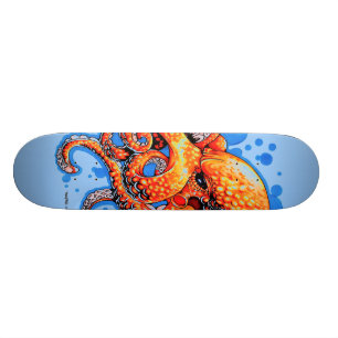 orange bläckfisk mini skateboard bräda 18,7 cm