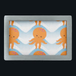 Orange, bläckfisk och blått Vinkara Mönster<br><div class="desc">En söt bläckfisk tecknad och blå vinkara mönster. Design med struktur tillämpad på bilden. Dekoridé för barn.</div>