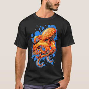 Orange bläckfisk tee