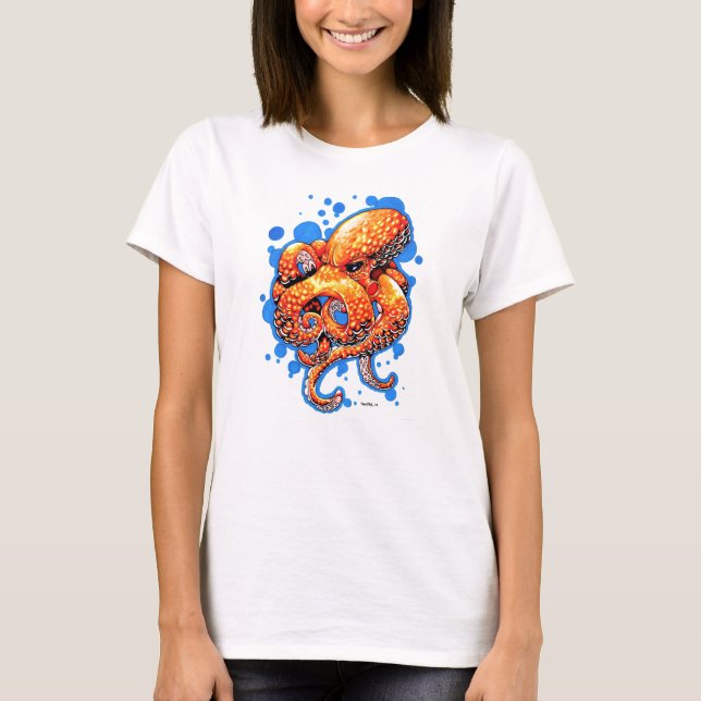 orange bläckfisk - tee (Framsida)