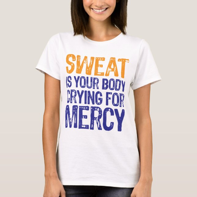 Orange blått för svettförskoning t-shirt (Framsida)