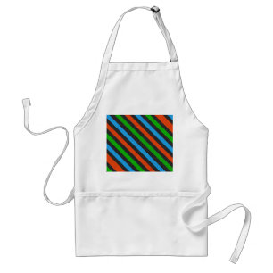Orange, blått, Grönt, Svart Glitter-stripe ST-aylo Förkläde