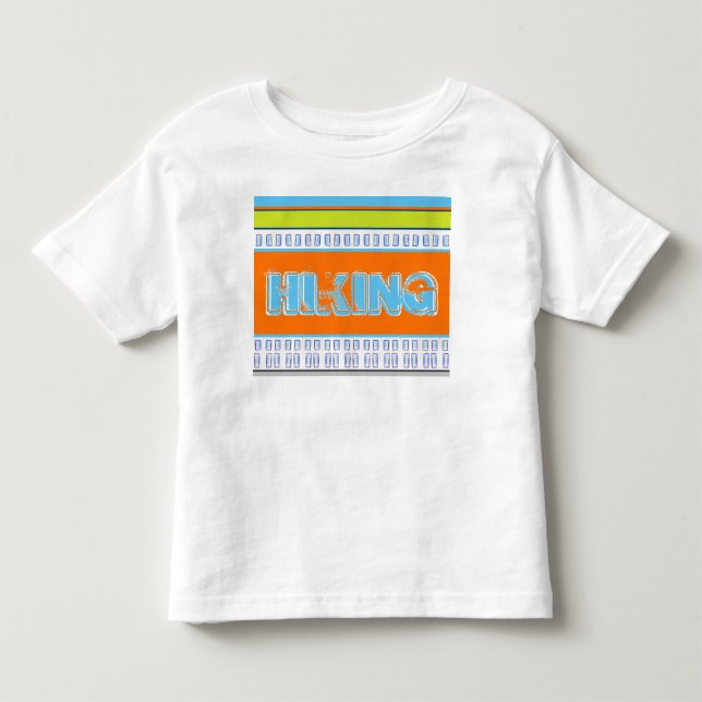 Orange blått med grönt kalk t shirt (Framsida)