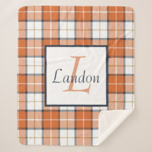 Orange, blått och vitt tartan Play