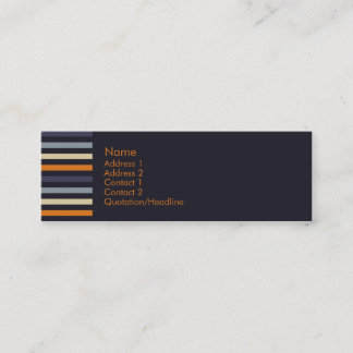 Orange & blått •, Profilecard Mini Visitkort