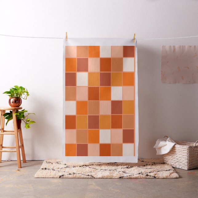 Orange - block tyg (In Situ)