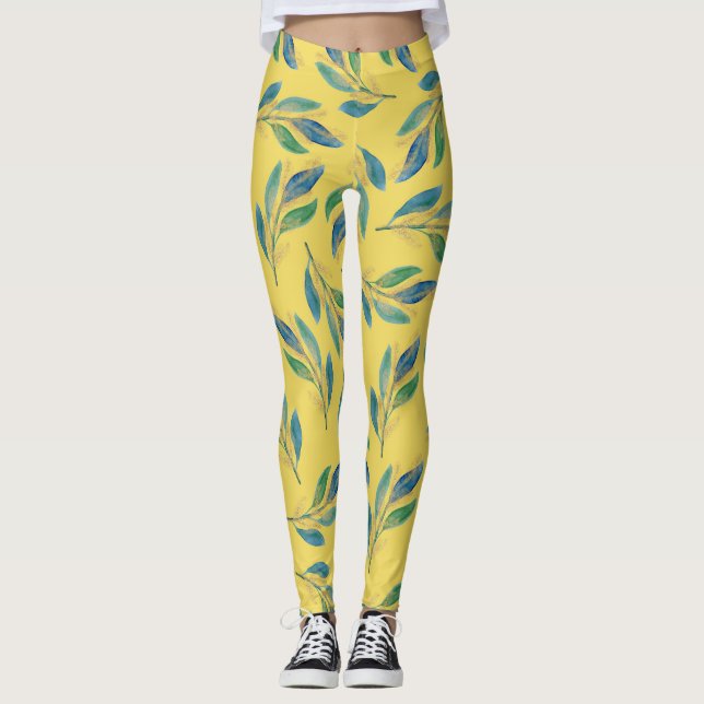 Orange Blod Leggings (Framsida)