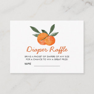 Orange Blöjlotteri Baby Shower Inkluderingskort Tilläggskort