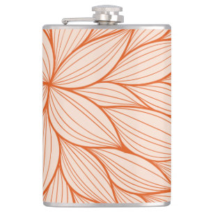 Orange blom- design fickplunta