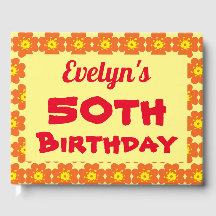 Orange blomma 50:e Födelsedagsfesten