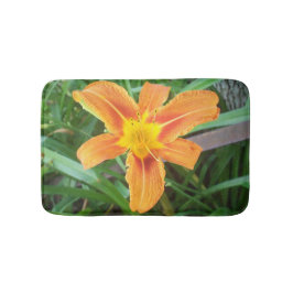 Orange blomma badrumsmatta