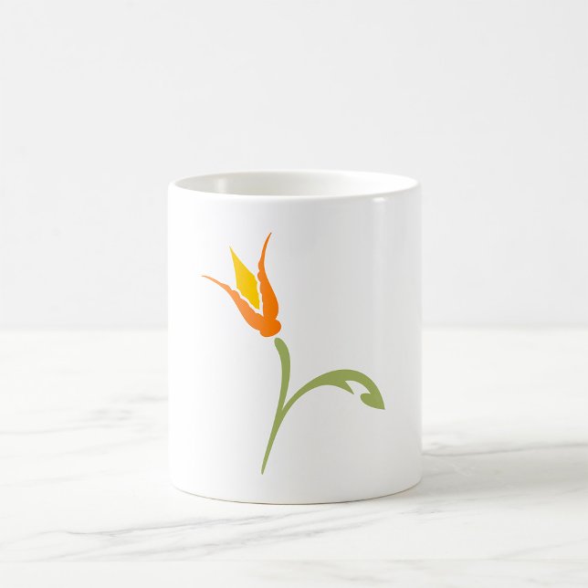 Orange blomma kaffemugg (Skapare uppladdad)