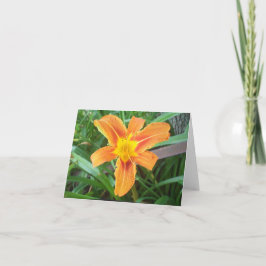 Orange blomma kort