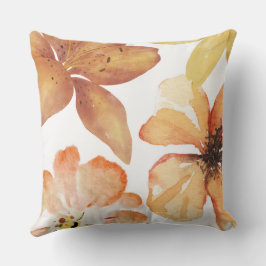 Orange blomma kudde