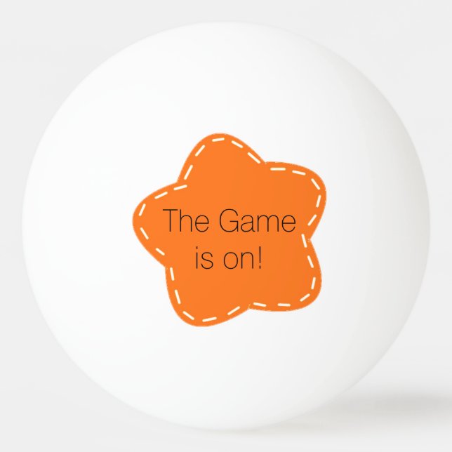 Orange Blomma med Ping Pong-motiv Pingisboll (Framsidan)