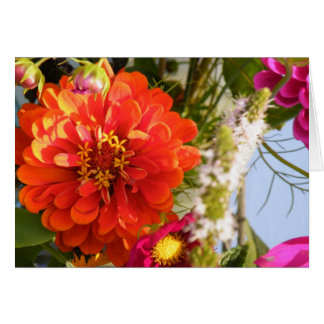 Orange blomma OBS kort