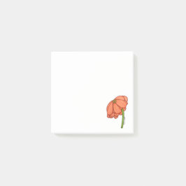 Orange Blomma Post-it Block