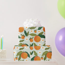 Orange blomma presentpapper