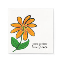 Orange Blomma Sprider Glädje Papper