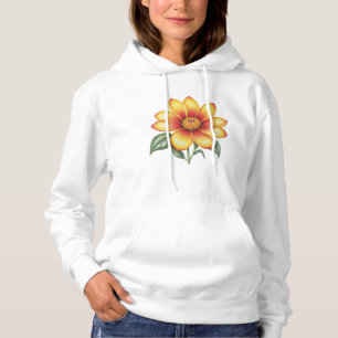Orange blomma t shirt