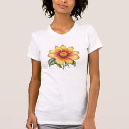 Orange blomma t shirt