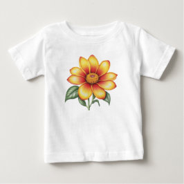 Orange blomma t shirt
