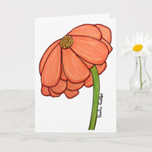 Orange Blomma - Tänker på dig...