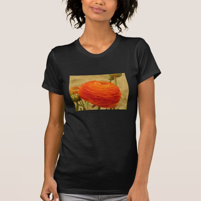 Orange blomma tee (Framsida)
