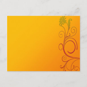 Orange blomma vykort