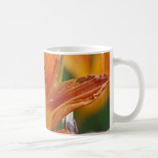 Orange blommamugg kaffemugg