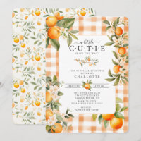 Orange Blommar Bliss Baby Shower
