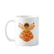 Orange Blommar Pixie Mugg