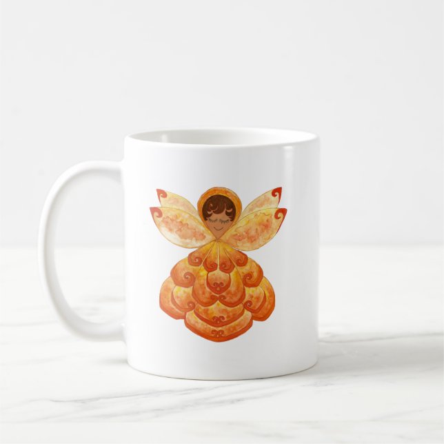 Orange Blommar Pixie Mugg (Vänster)