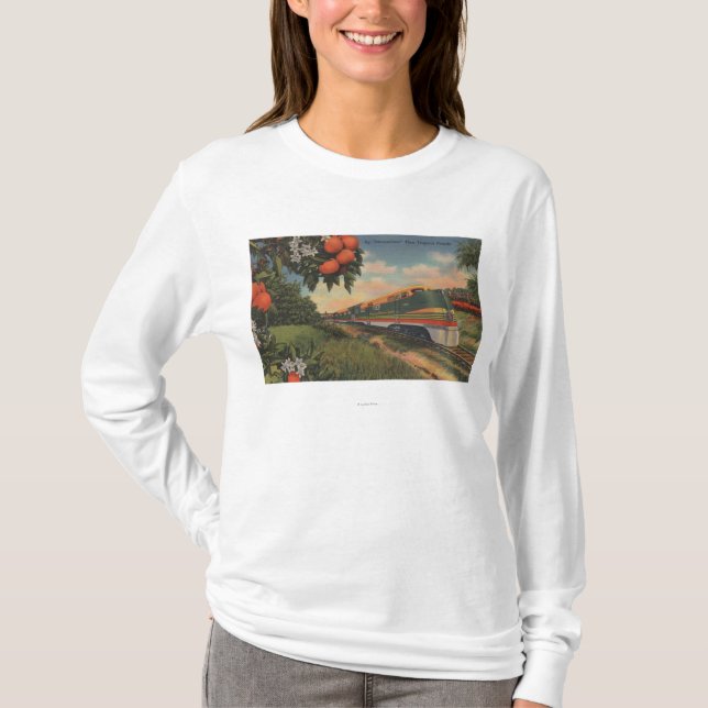 Orange blommarsakkunnig för drev tee shirt (Framsida)