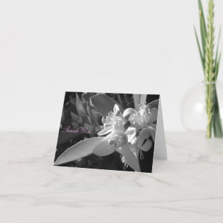 Orange blommartackkort tack kort