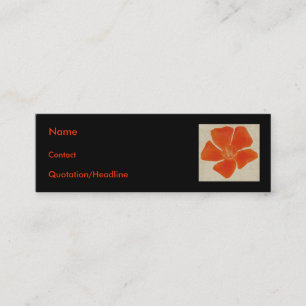 Orange blommasmala Profilecard Mini Visitkort